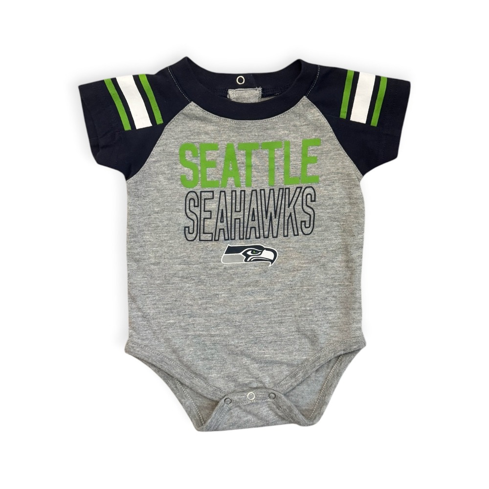 NFL Seattle Seahawks Baby Bodysuit  3/6 Months Short Sleeve